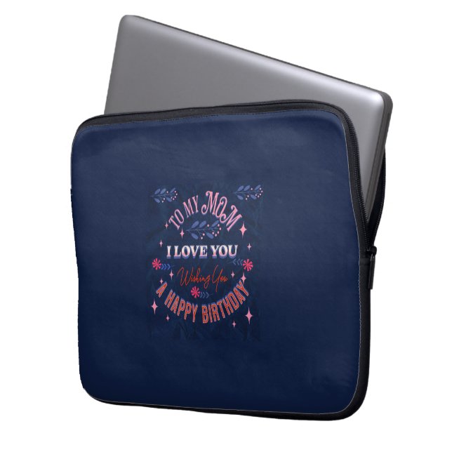VERJAARDAGSCADEAU VOOR MOEDER MET LIEFDE LAPTOP SLEEVE (Voorkant Links)