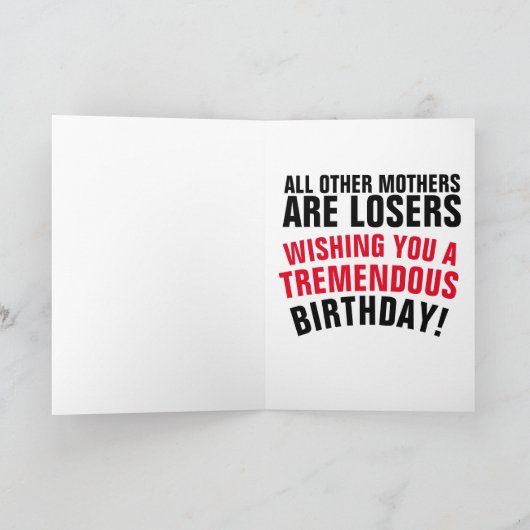 VERJAARDAGSCADEAU VOOR MOEDER TRUMP GRAPPIGE HUMOR KAART (Binnen)