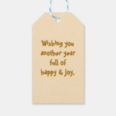 VERJAARDAGSCADEAU VOOR MOEDER, VADER, MAN, VROUW CADEAULABEL (Achterkant)