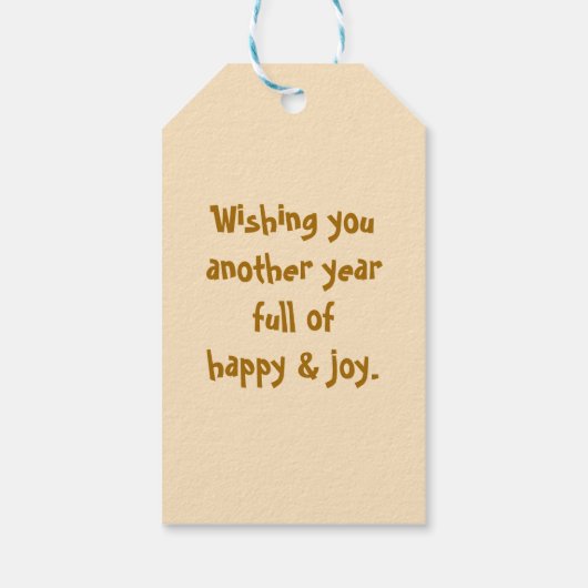 VERJAARDAGSCADEAU VOOR MOEDER, VADER, MAN, VROUW CADEAULABEL (Achterkant)