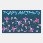 VERJAARDAGSCADEAU VOOR MOEDER, VADER, ZUS, ZOON, V RECHTHOEKIGE STICKER (Voorkant)