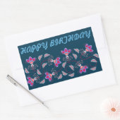 VERJAARDAGSCADEAU VOOR MOEDER, VADER, ZUS, ZOON, V RECHTHOEKIGE STICKER (Envelop)