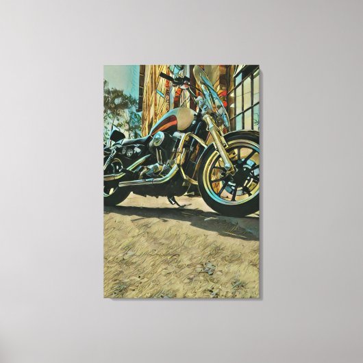 verjaardagscadeau voor motorfietsen canvas afdruk (Voorkant)