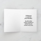 verjaardagscadeau voor piano-sleutels kaart (Binnen)