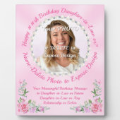 Verjaardagscadeau voor schoondochter, foto plaquet fotoplaat (Voorkant)