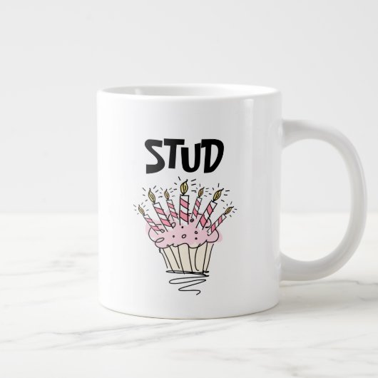 Verjaardagscadeau voor Stud Muffin Grote Koffiekop (Rechts)
