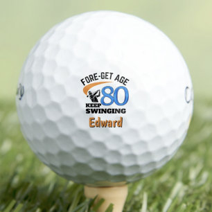Verjaardagscadeau voor vader 80 Grappig VER-geet L Golfballen