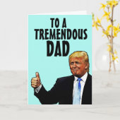 VERJAARDAGSCADEAU VOOR VADER DONALD TRUMP GRAPPIGE KAART (Gele Bloem)