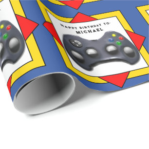 Verjaardagscadeau voor videospelers cadeaupapier
