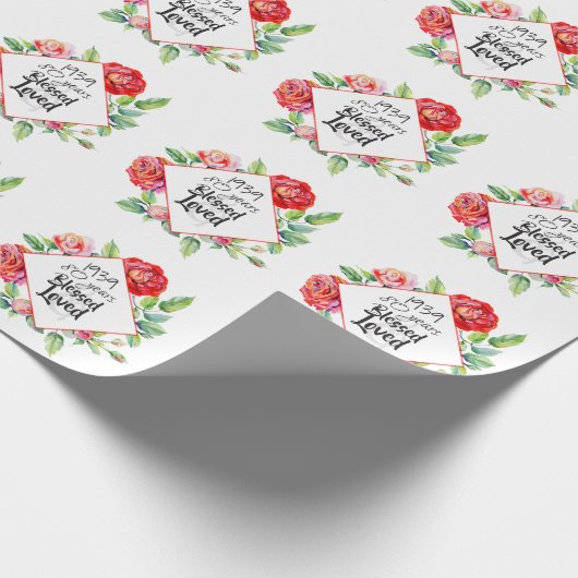 VERJAARDAGSCADEAU voor vrouwen Rozen Toevoegen geb Cadeaupapier (Hoek)