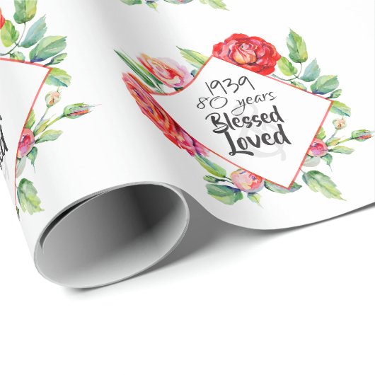 VERJAARDAGSCADEAU voor vrouwen Rozen Toevoegen geb Cadeaupapier (Rol Hoek)