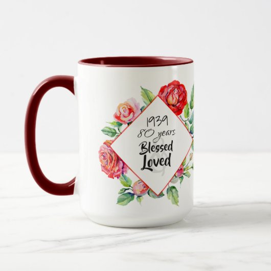 VERJAARDAGSCADEAU voor vrouwen Rozen toevoegen met Mok (Links)