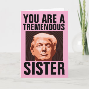 VERJAARDAGSCADEAU VOOR ZUS VAN DONALD TRUMP KAART