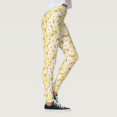 verjaardagscadeau | Witte en gele Daisy Leggings (Rechts)