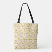 verjaardagscadeau | Witte en gele Daisy Tote Bag (Achterkant)