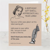 Verjaardagscadeau, ze zal je elke dag bedanken kaart (Gele Bloem)