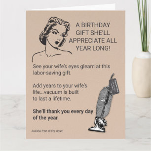 Verjaardagscadeau, ze zal je elke dag bedanken kaart