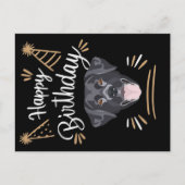 Verjaardagscadeau Zwarte Labrador Briefkaart (Voorkant)