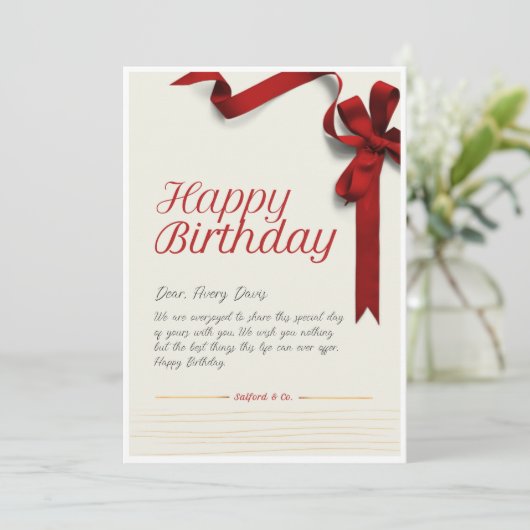 Verjaardagscadeaubon Kaart (Staand voorkant)