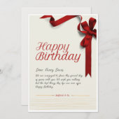 Verjaardagscadeaubon Kaart (Voorkant / Achterkant)