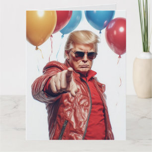 VERJAARDAGSCADEAUKAART VAN DONALD TRUMP MET HUMOR KAART