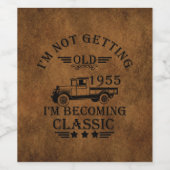 Verjaardagscadeaus 1955 vintage wijn etiket (Enkel label)