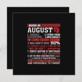 Verjaardagscadeaus Augustus - Geboren in augustus  Kaart (Voorkant / Achterkant)