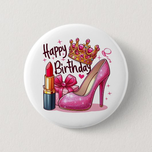 Verjaardagscadeaus cadeaus ronde button 5,7 cm (Voorkant)