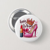 Verjaardagscadeaus cadeaus ronde button 5,7 cm (Voorkant /achterkant)