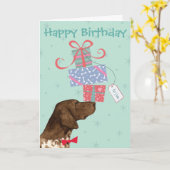 Verjaardagscadeaus Duitse Pointer Kaart (Gele Bloem)