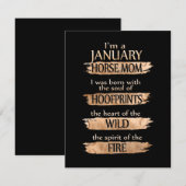 Verjaardagscadeaus | Ik ben een januari paard moed Notitiekaartje (Voorkant / Achterkant)