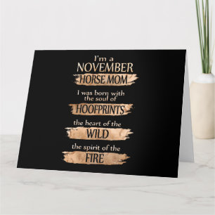 Verjaardagscadeaus   Ik Ben Een November Paardenmo Kaart