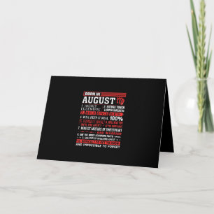 Verjaardagscadeaus in augustus - Geboren in august Kaart