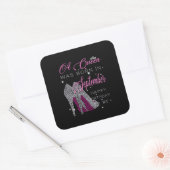 Verjaardagscadeaus | In september is een koningin  Vierkante Sticker (Envelop)