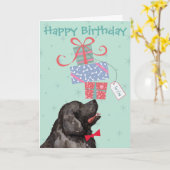 Verjaardagscadeaus Newfoundlander kaart (Gele Bloem)