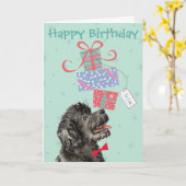 Verjaardagscadeaus Portugese Waterdog Kaart (Gele Bloem)