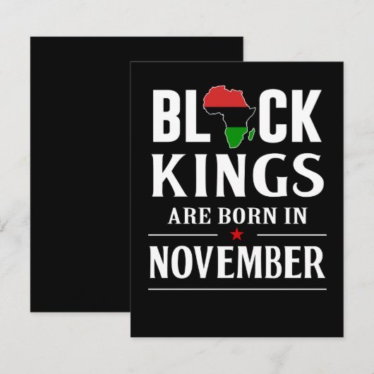 Verjaardagscadeaus | Zwarte koningen worden gebore Notitiekaartje (Voorkant / Achterkant)