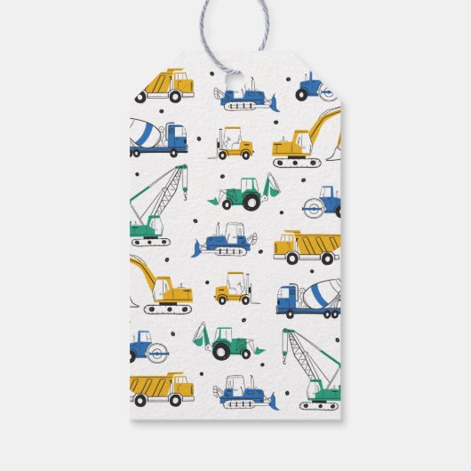 Verjaardagscadeautag bedankje bouwplaats cadeaulabel (Achterkant)