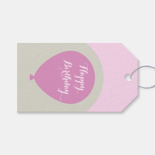 Verjaardagscadeautag Cadeaulabel (Voorkant (Horizontaal))