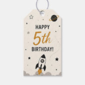Verjaardagscadeautag voor 5 jaar cadeaulabel (Voorkant)