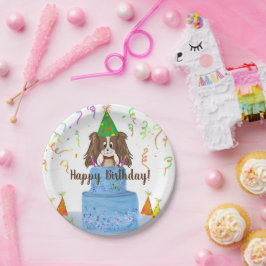 Verjaardagscake Cavalier King Charles Spaniel Papieren Bordje