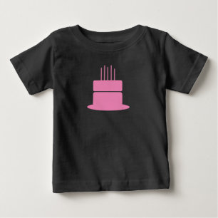 Verjaardagscake elke kleur baby t-shirt