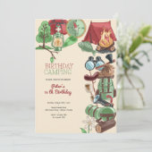 Verjaardagscamping Kaart (Staand voorkant)