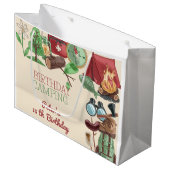 Verjaardagscamping natuur wandelen voor kinderen groot cadeauzakje (Voorkant Gekanteld)