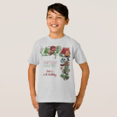 Verjaardagscamping natuur wandelen voor kinderen t-shirt (Voorkant volledig)