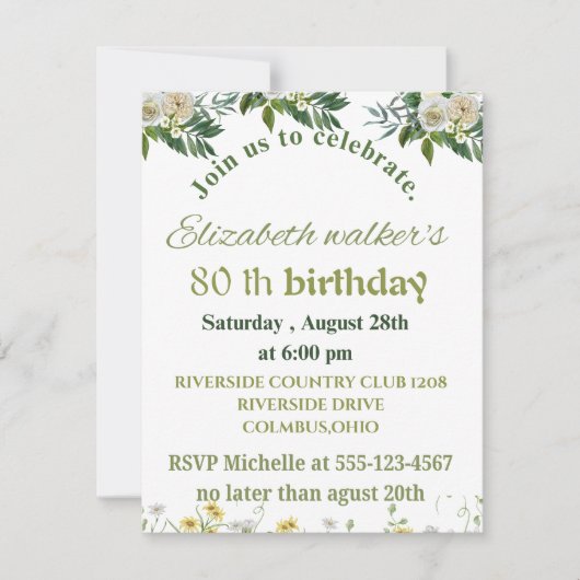 Verjaardagscantatie Notitiekaartje (Voorkant)