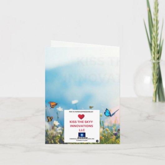 VERJAARDAGSCARD 1 KAART (Achterkant)