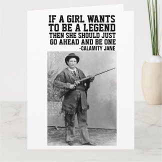 VERJAARDAGSCARD COWGIRL CALAMITY JANE KAART