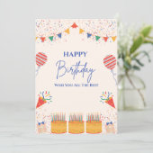 VERJAARDAGSCARD KAART (Staand voorkant)
