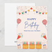 VERJAARDAGSCARD KAART (Voorkant / Achterkant)